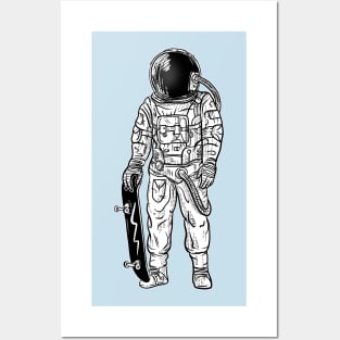 Skateboard Astronaut Posters and Art